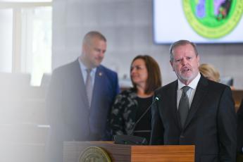 Senate Leader Phil Berger at a press conference releasing the F.A.C.T.S. Task Force report. (Photo by Maya Reagan, Carolina Journal.