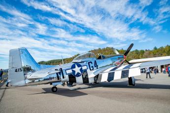 The P-51 Mustang on display during the 2020 Welcome Home - A Tribute To All Who Serve at the Western Carolina Regional Airport. Several other vintage planes were on display during the day of the event.