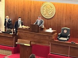 N.C. House Speaker Tim Moore presiding over the House session votes on Wednesday October 20, 2021. (Photo by Carolina Journal)
