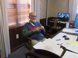 (Lorraine Bennett • Clay County Progress Mayor) Joe Slaton, in his office, is finding every day on the job is different.