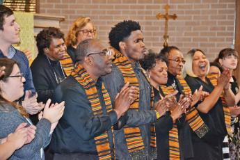 The Alliance Community Gospel Choir rocks the house at the beginning of the Alliance for African American Music benefit concert Sunday in Cornelia.