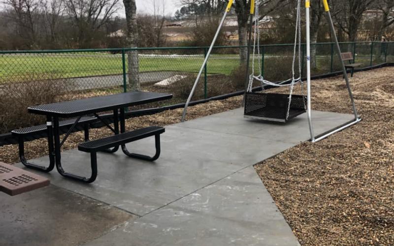 Jerry Payne • Submitted A new wheelchair swing awaits a child who, until now, has been limited at the playground.