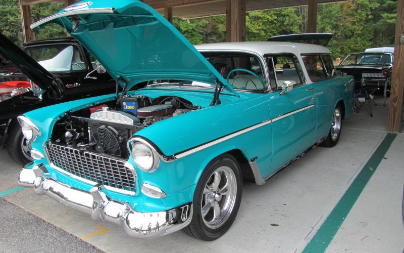 Dave Schmitt's 1955 Chevy Nomad Wagon turned was a head turner.