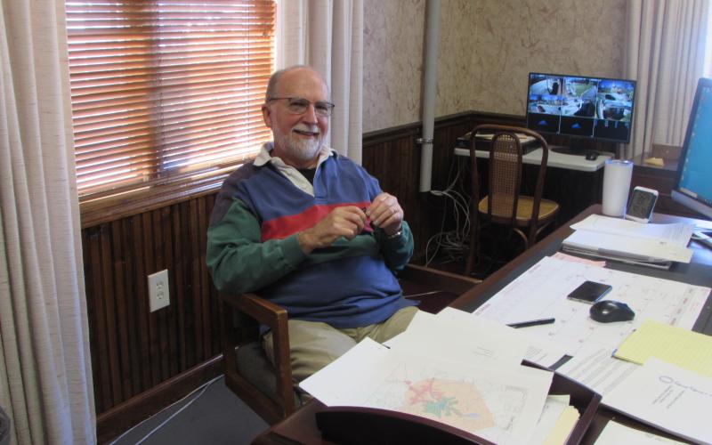 (Lorraine Bennett • Clay County Progress Mayor) Joe Slaton, in his office, is finding every day on the job is different.