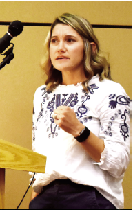Becky Long • Clay County Progress Clay County Health Department Director Clarissa Rogers asks county commissioners to approve the new rate schedule for flu shots. She said most insurance covers the flu vaccine.