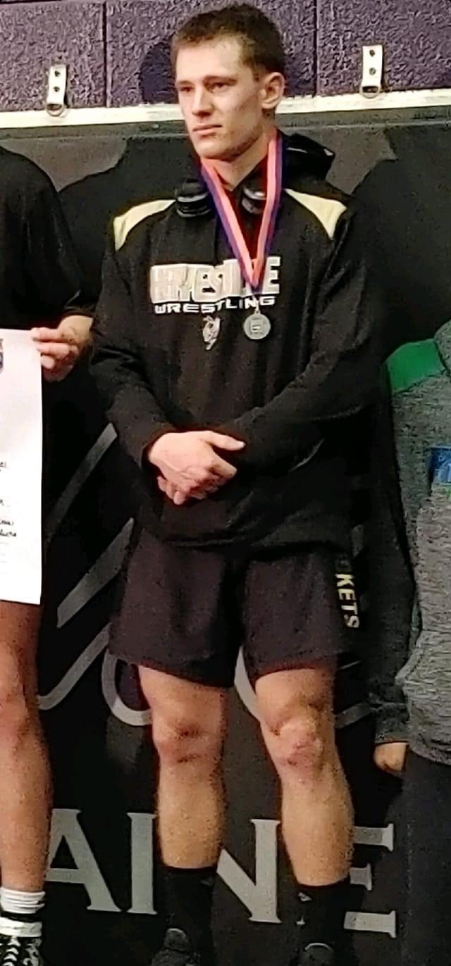 Photo by Jenny Millsaps Hayesville wrestler Gage Michael fi nished second in the 145-weight class in Regional Competition and will advance to state.
