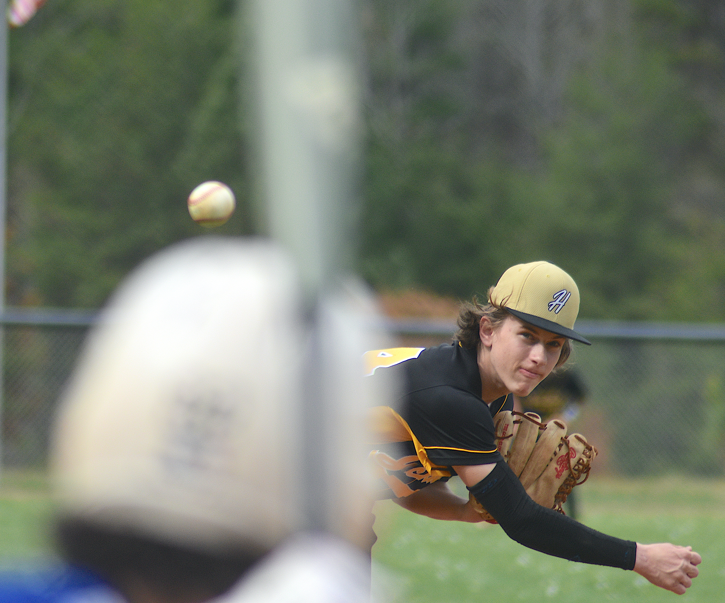 Gary Corsair • Clay County Progress Hayesville hurler Kendall Boyer delivers heat against Hiwassee Dam. 