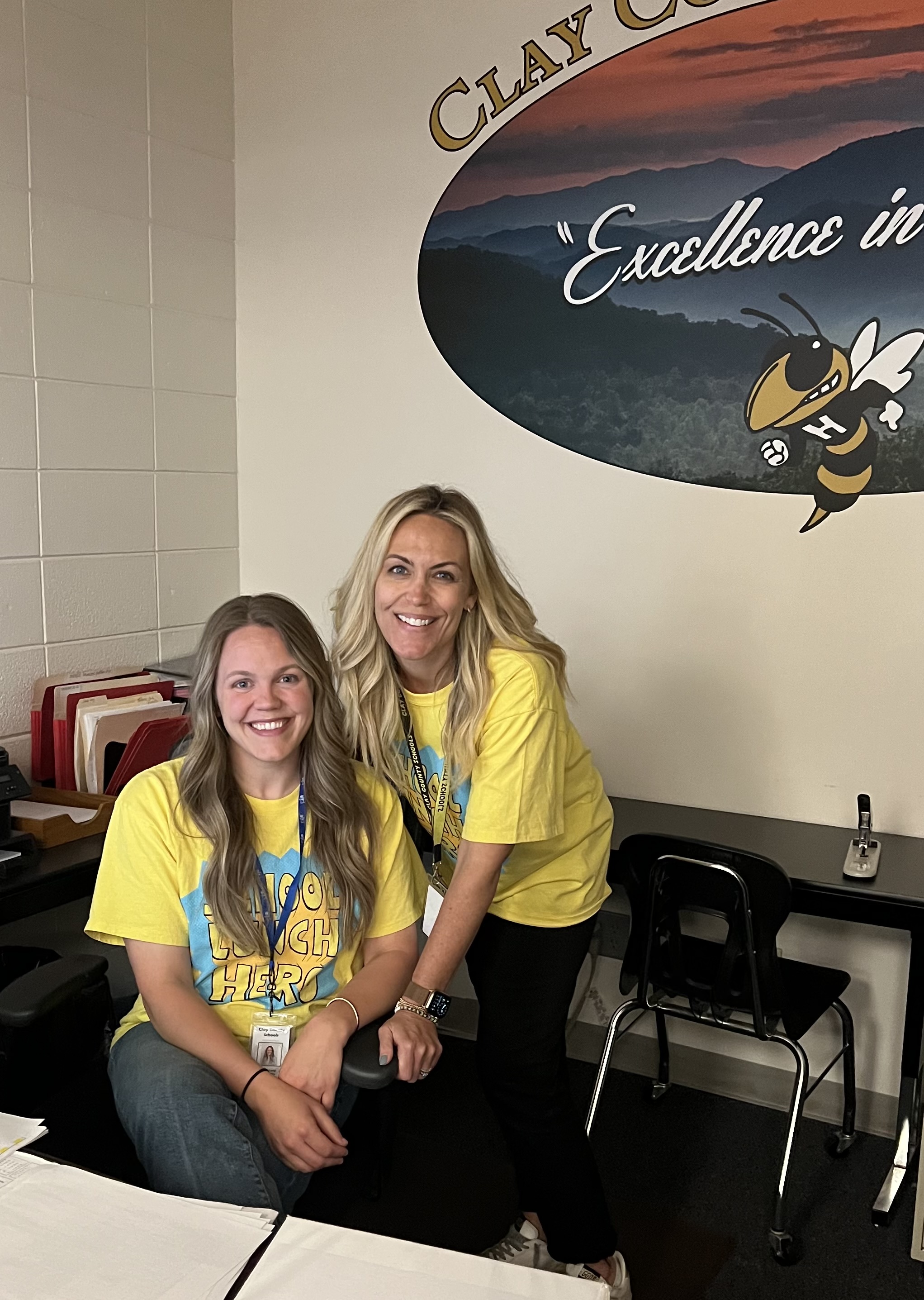 School Lunch Hero: Central office from left, Kayla Long, bookkeeper and Jenny Bethel, director.