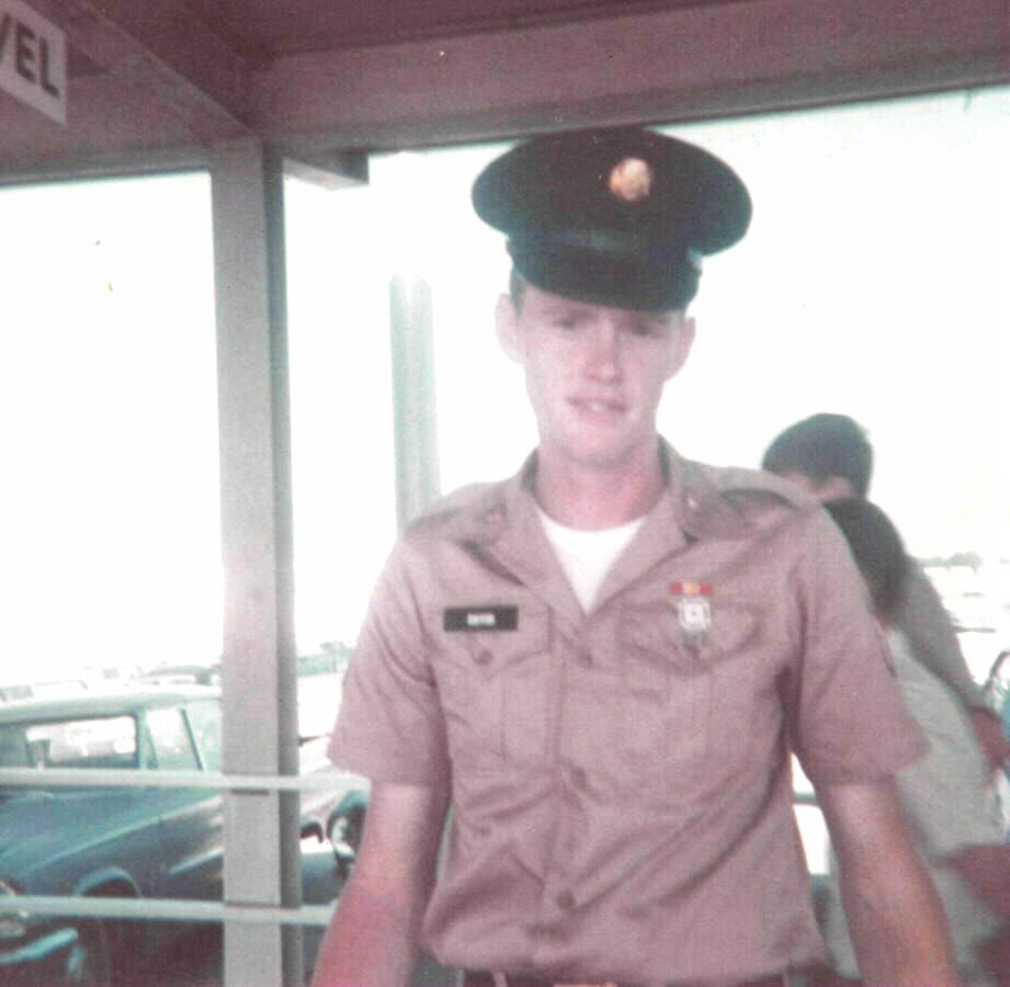 Sam Davis  leaving Atlanta Airport 25 June 1967 for Vietnam.