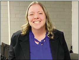 Marcia Barnes • Clay County Progress Melissa Godfrey in the Board of Education meeting room following the announcement of being selected as Clay County Schools new superintendent.