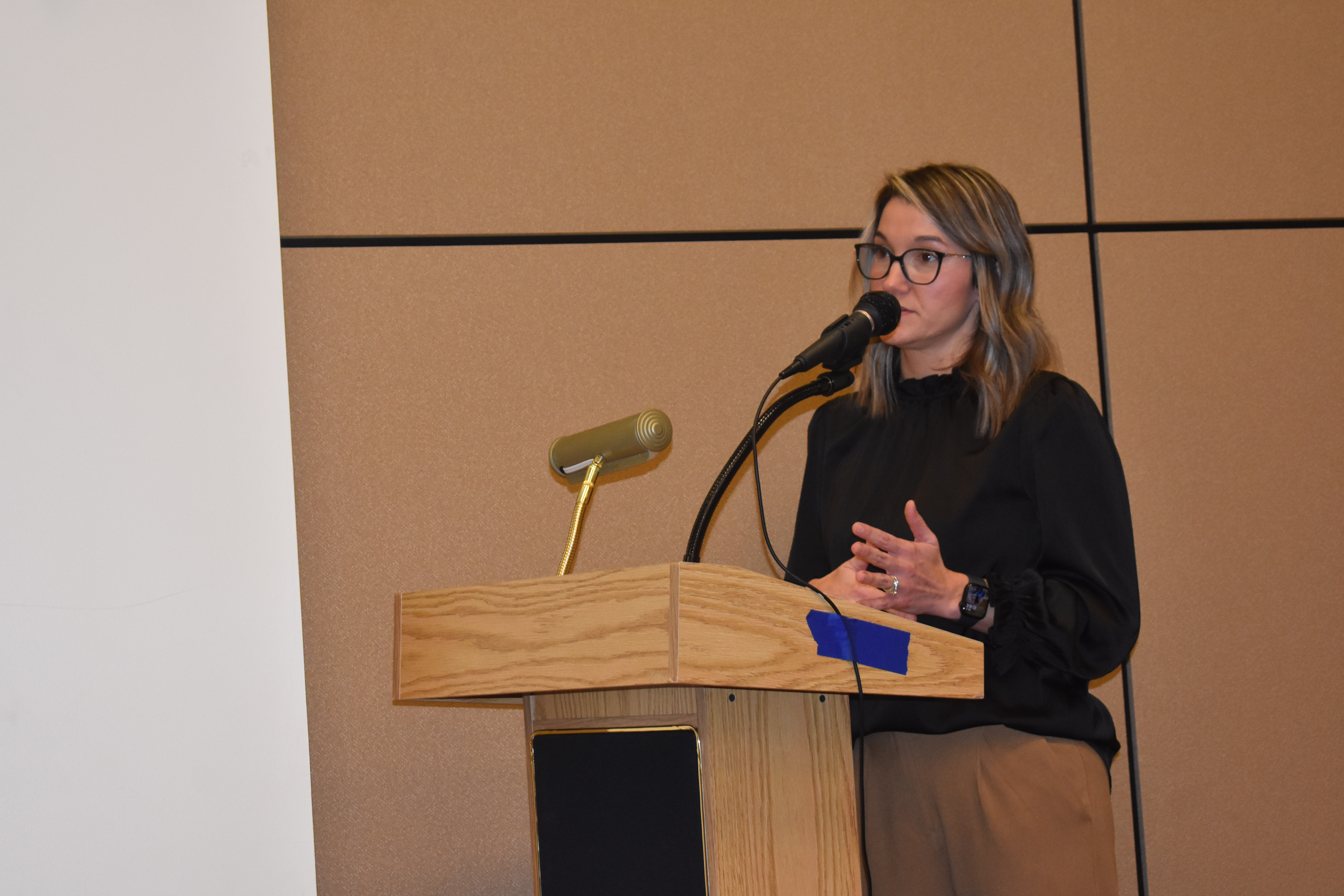 Clay County Health Director Clarissa Rogers explains the newly available RSV vaccine. 