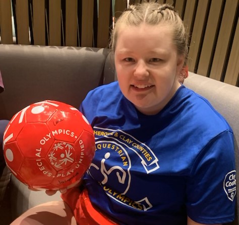Clay County Special Olympics athlete Lana Foster, has competed in Special Olympics since she was in pre-k. Not only does the 21 year-old compete in basketball and bocce, she also competes in equestrian, track and field and cheer. 