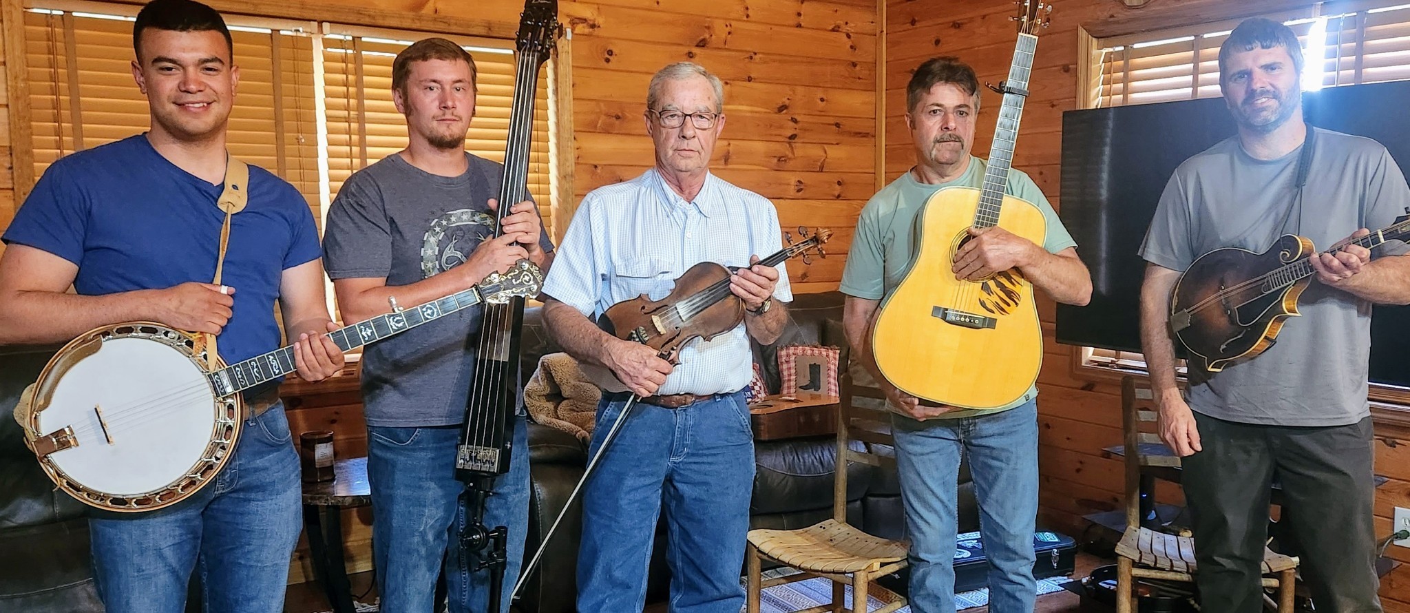 Jimmy Wilson and Friends, from left, Jonathan Jones, Daniel Wilson, Jerry Hensley, Jimmy Wilson and Greg Fleming will be performing at 7 p.m. Saturday, June 22 at the Brasstown Community Center.