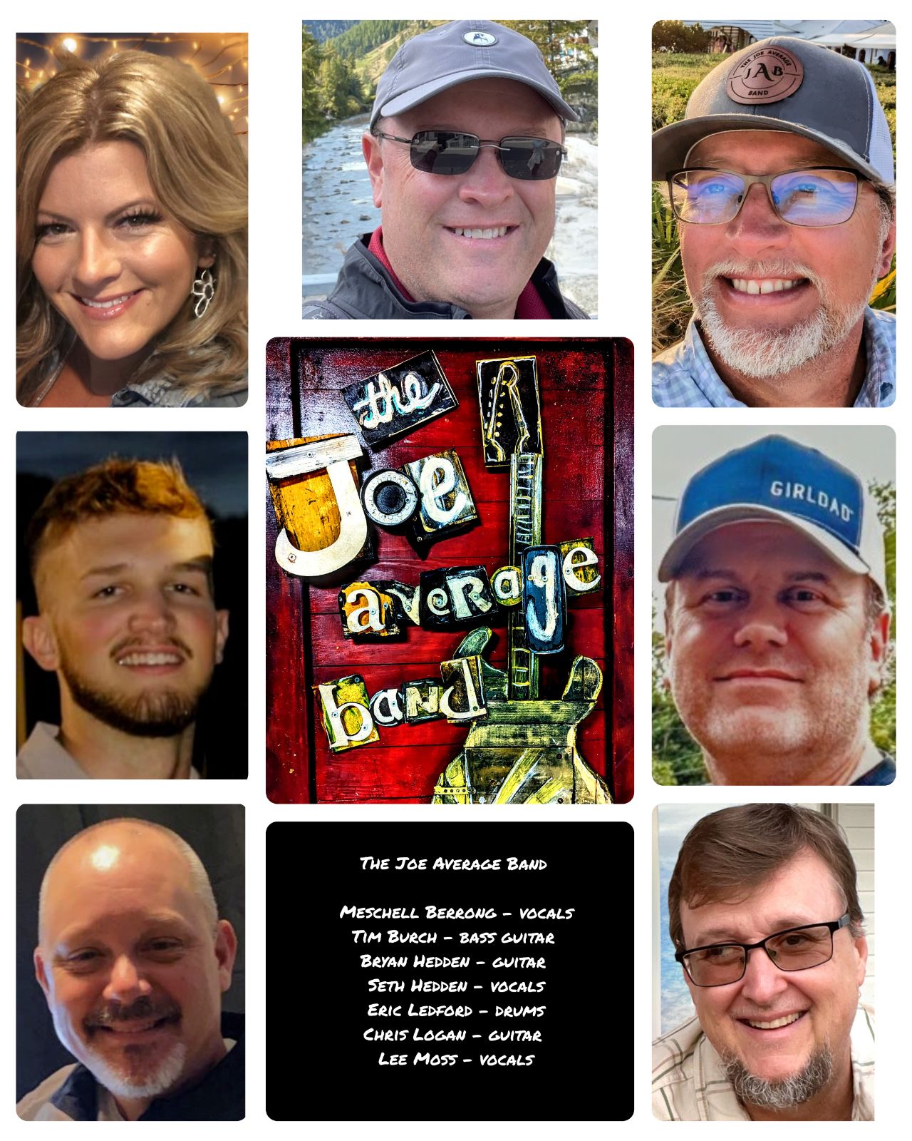 Meschell Berrong, Tim Burch, Bryan Hedden, Seth Hedden, Chris Logan and Lee Moss