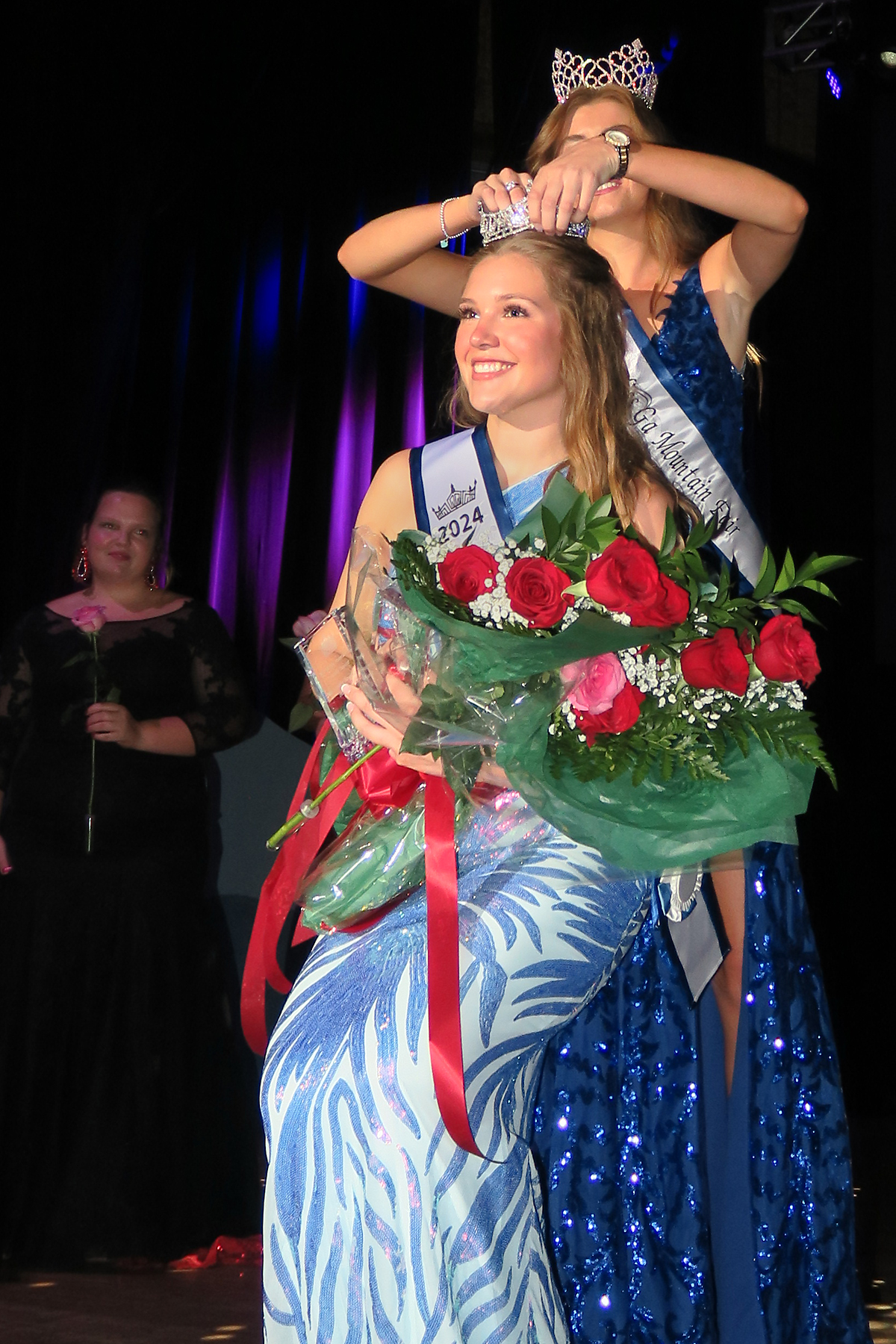 Rylee Kitchens is crowned queen at the 2024 Georgia Mountain Fair Beauty Contest. She is the daughter of Abby Kitchens and the late B.J. Kitchens.