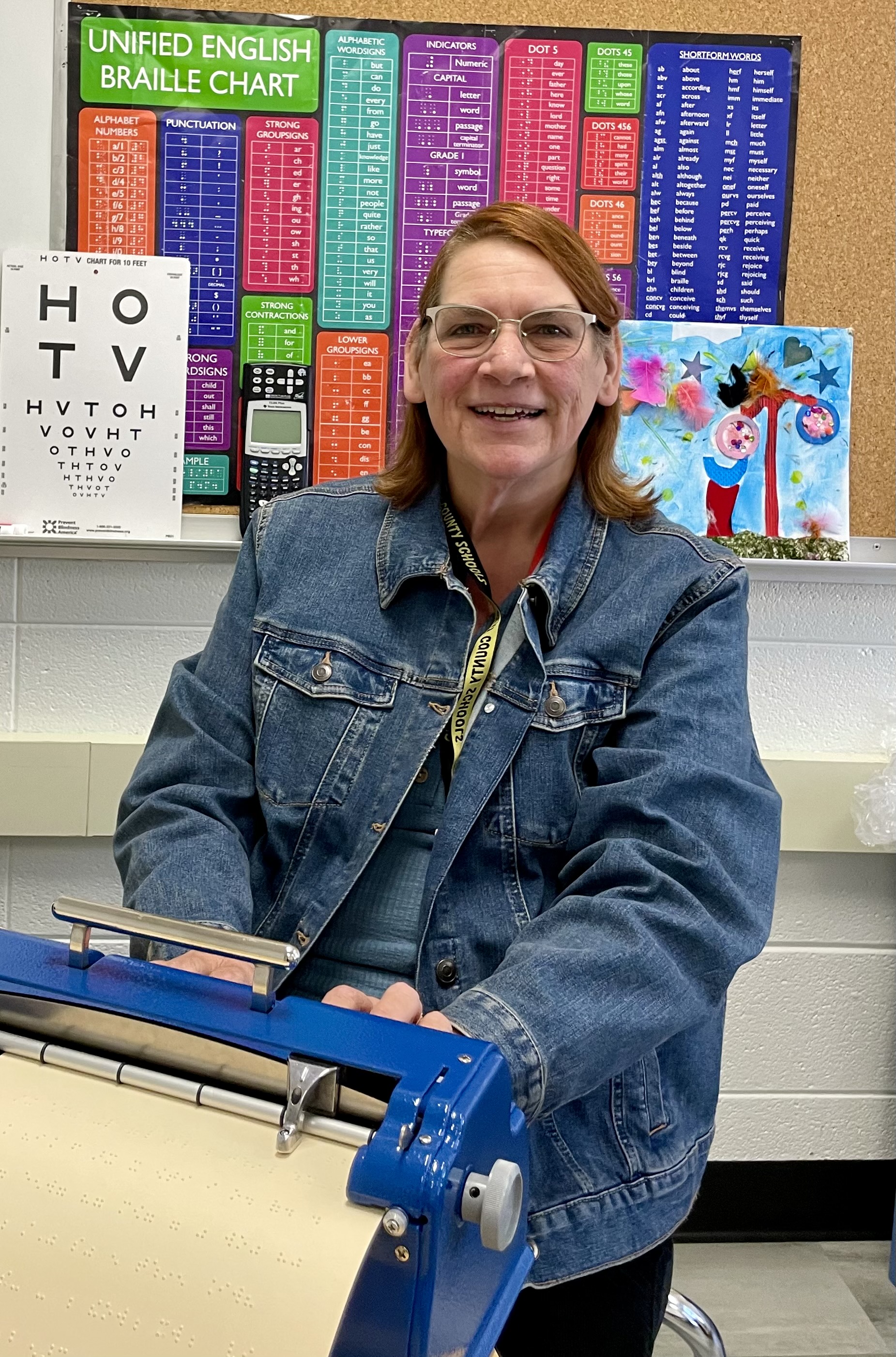 Brenda Stevens teaches visually impaired and blind students for Clay County Schools.