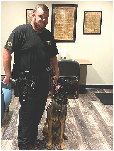 K-9 handler, Sgt. Steven Smith and “Luca” work as a team and trained as a team together over the past four years. “Luca” is also like family to Smith.