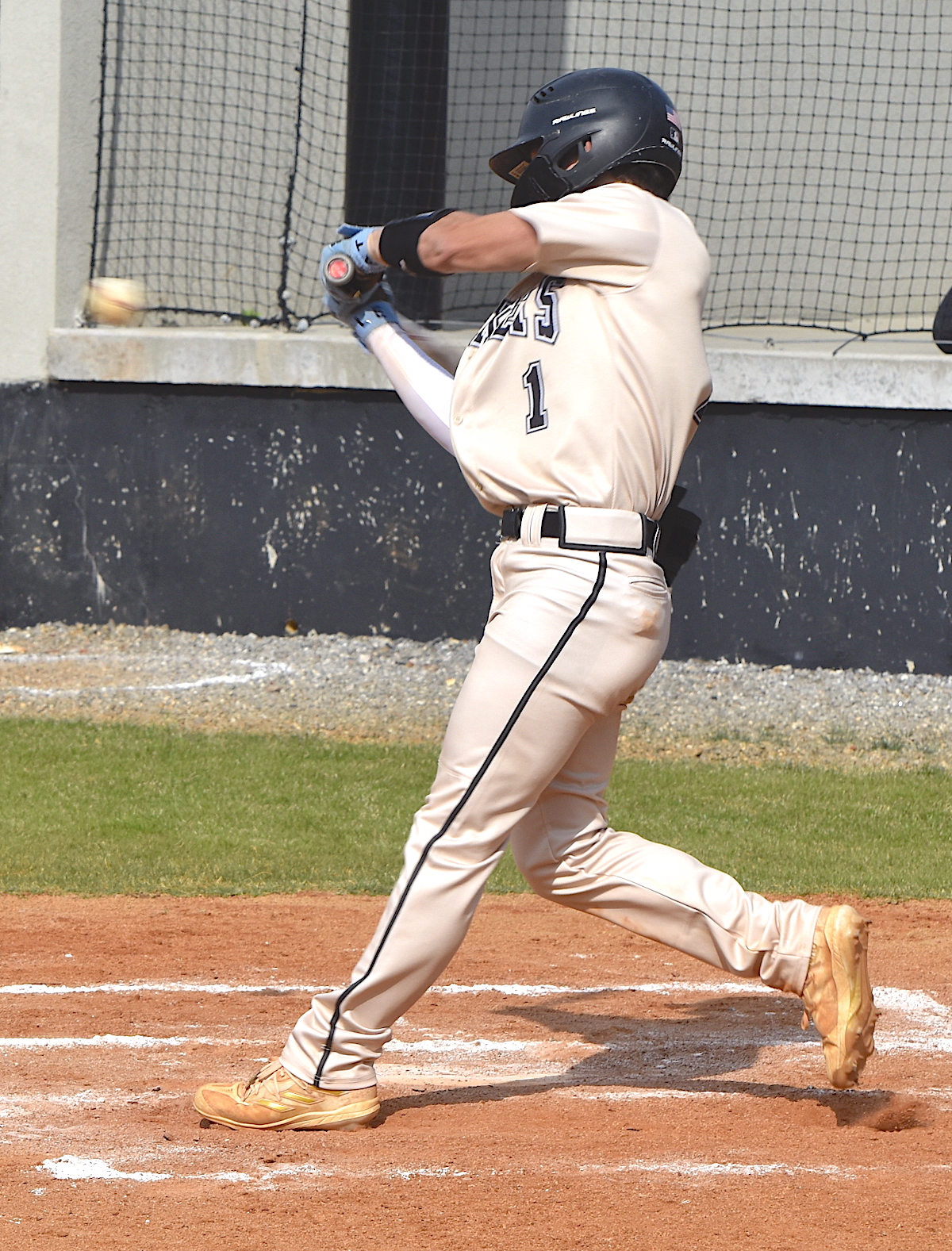 Gary Corsair • Clay County Progress Hayesville lead off batter Michael Mauney connects against Cherokee.