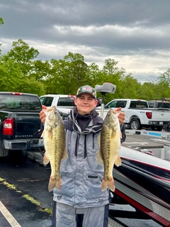 Luke Barrett took first place and big fish in the Hiawassee River Bass Club tournament.