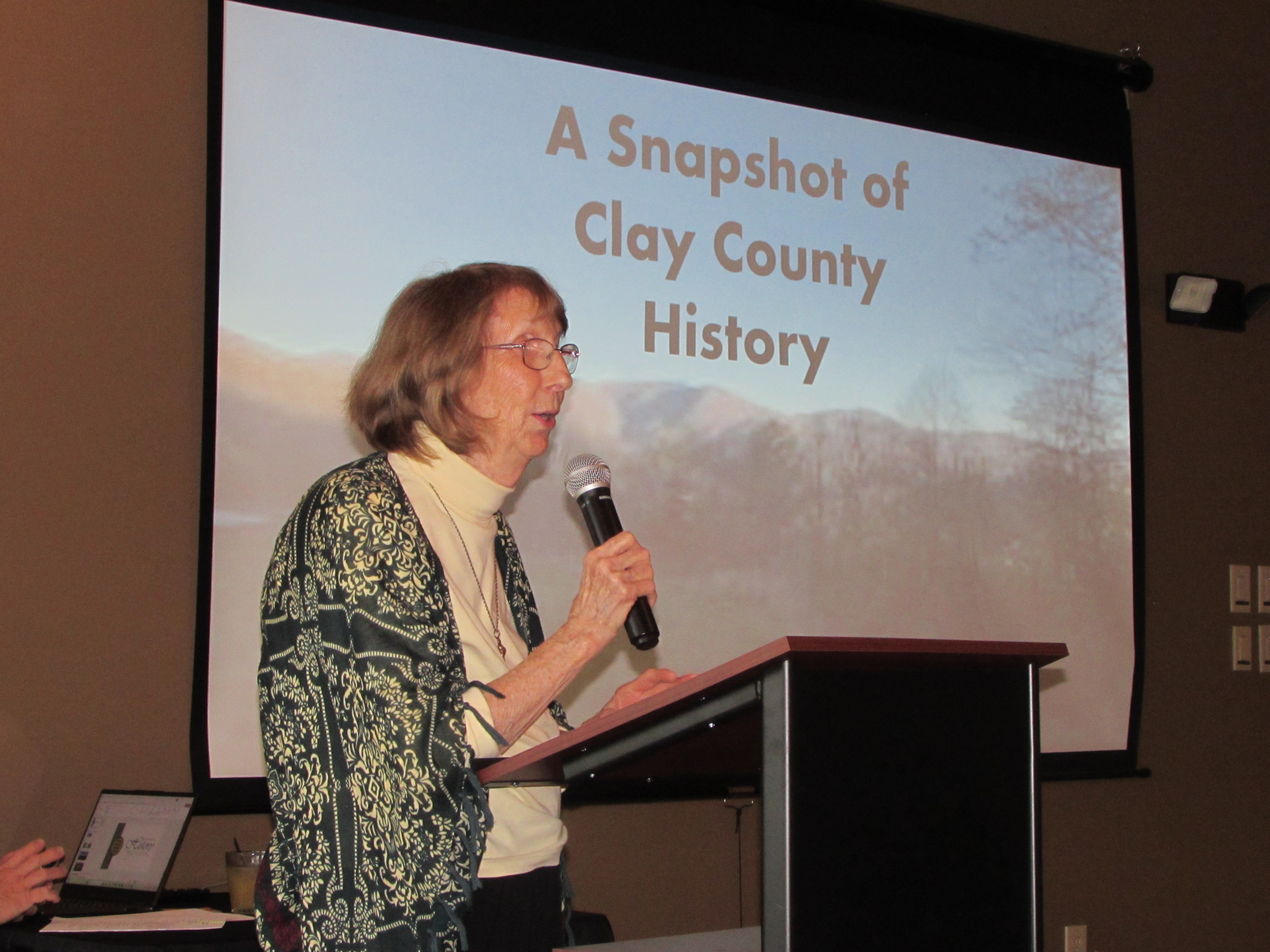 Lorraine Bennett • Clay County Progress Historical & Arts Council representative Reba Beck is keynote speaker of the evening, giving a presentation of “A Snapshot of Clay County History.”