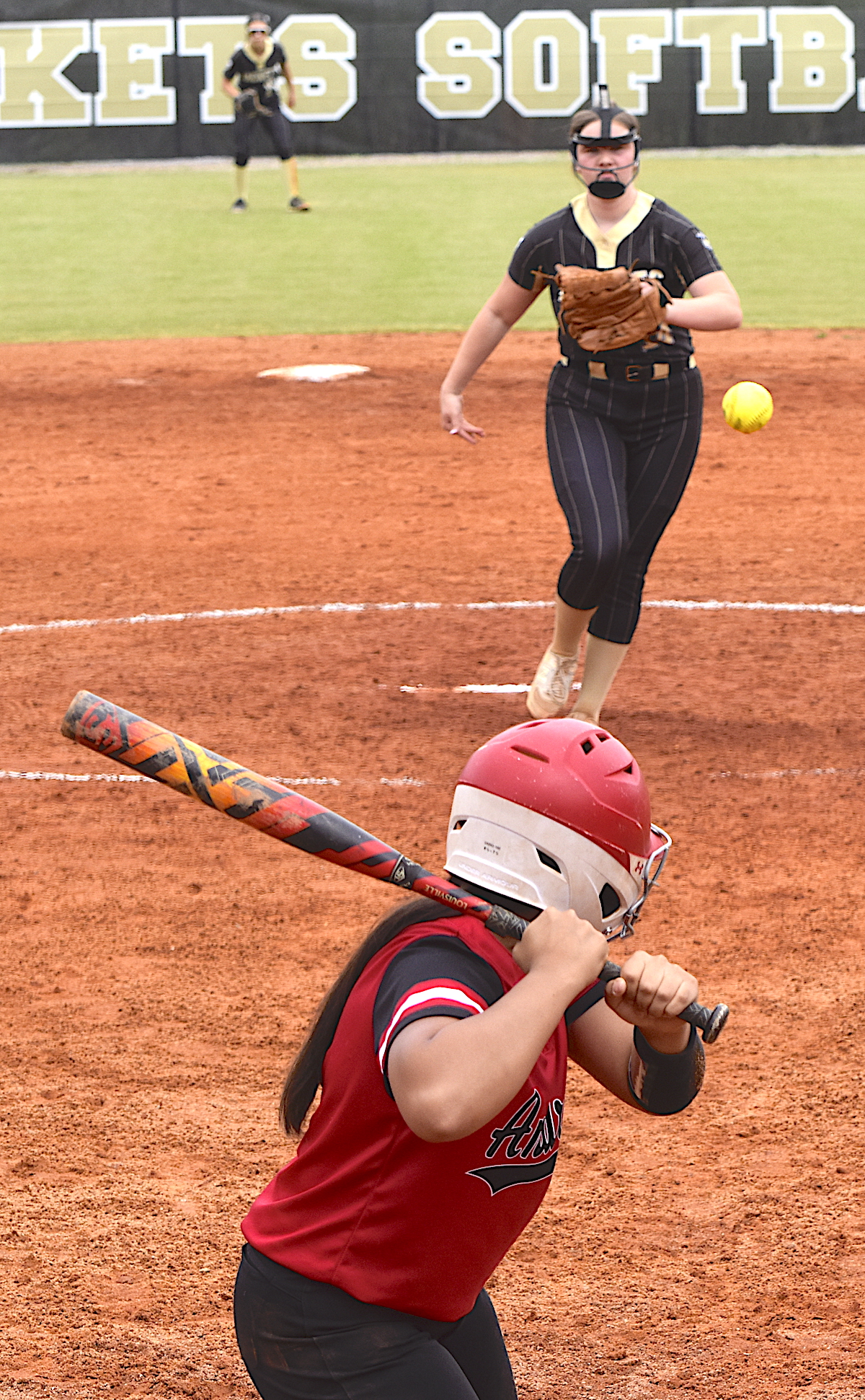 Gary Corsair • Clay County Progress Hayesville hurler Mallory Peck delivers against Andrews. 