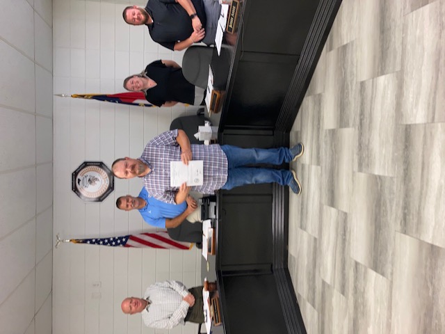 Marcia Barnes • Clay County Progress Stephen Lyvers, Director of Maintenance for Clay County School received recognition for earning an HVAC contractors license in Heating Group III. The presentation was made at the Aug. 25 Clay County Schools Board of Education regular meeting.