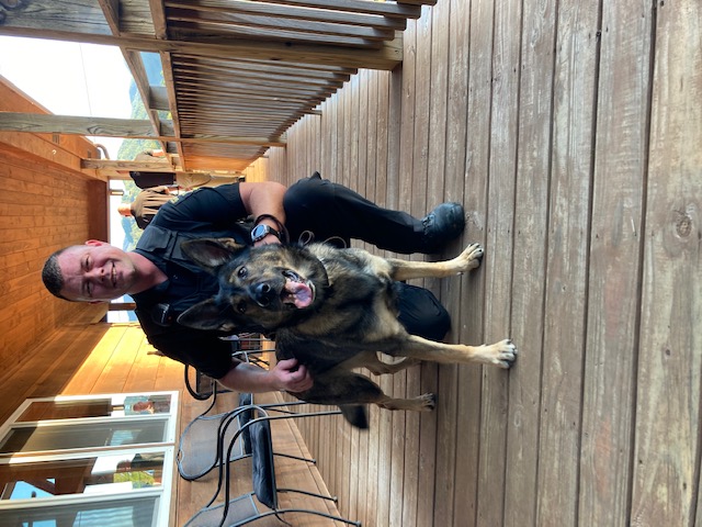 Deputy Sean Stout and Freya made a guest appearance at the Clay County K-9 Initiative fundraiser at Eagle Fork Vineyards Saturday, Sept. 27. Donations raised at the event will purchase the third canine for the Clay County Sheriff’s Office and a dog that will be on duty at Clay County Schools.