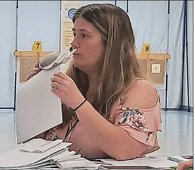  BOE Director Rebecca Hall explains how the ballot counts are cross-checked for accuracy.