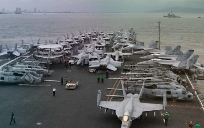 Photo from USS Theodore Roosevelt Facebook page The USS Theodore Roosevelt is docked in Guam. Hayesville High School graduate John Buckley Jr. is among nearly 5,000 military aboard the ship. There have now been nearly 100 positive cases of COVID-19 reported on the ship.