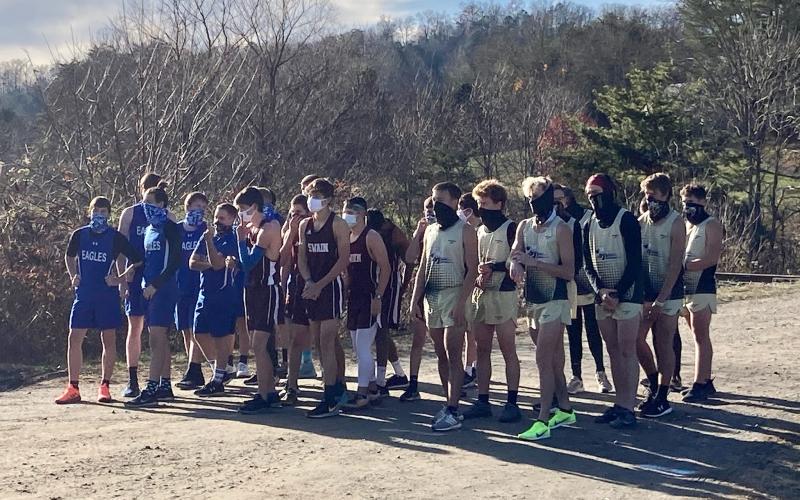 Zach Moss • Submitted A swarm of Yellow Jackets joins Hiwassee Dam and Swain County on the starting line of last week’s meet. Hayesville will compete in Murphy on Wednesday, Dec. 16.