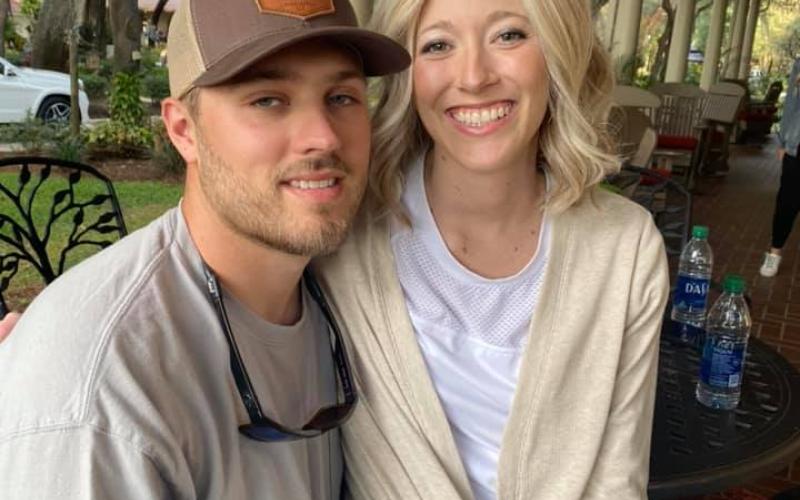Kortne Waginger with her younger brother, Alex Walsh. He has donated stem cells to his sister to help with her most recent fight against cancer.