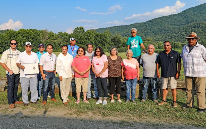The Cherokee Nation and Eastern Band of Cherokee Indians joined with sister tribes at the historic Kituwah Mound near Cherokee, North Carolina, recently to sign an agreement to protect and preserve the Cherokee language, history and culture