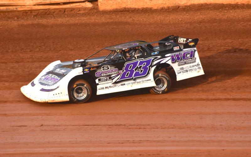 (Photo by Travis Dockery / Clay County Progress) Jensen Ford becomes the fastest man in Clay County as he sets a new track record. Jensen's time of 12.161 broke a record held by David Payne since 2015.