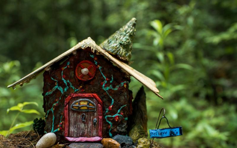 If you squint, you can almost see a fairy enjoying this little cottage.