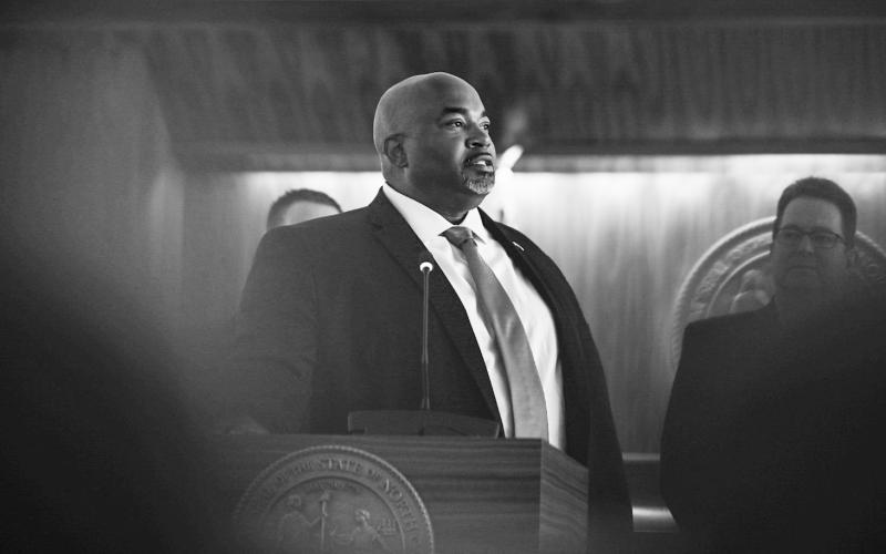 Lt. Gov Mark Robinson on release of his F.A.C.T.S. Task Force report outlining instances of bias in N.C. public schools as reported by parents and teachers. August 24, 2021. (Photo by Maya Reagan, Carolina Journal)