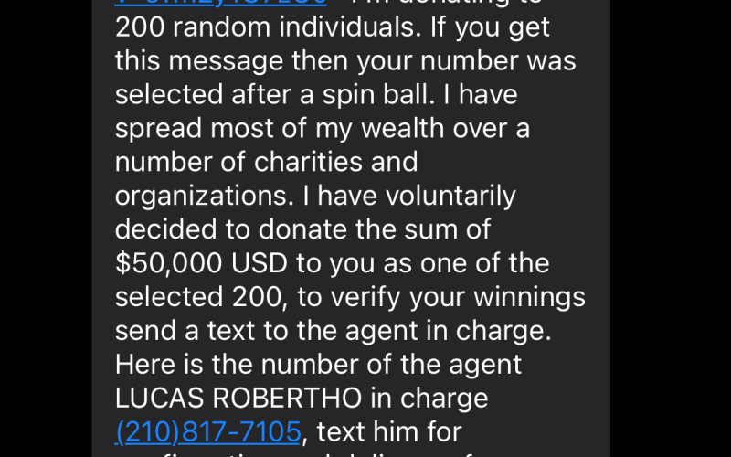 This hoax text message is making its rounds in our area.