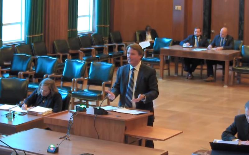 John Edwards delivering arguments before the N.C. Supreme Court on November 8, 2021. (Image via webstream)