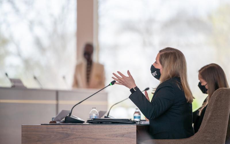 State Board of Elections director, Karen Brinson Bell, at a hearing in an N.C. Senate committee. (Carolina Journal file photo by Maya Reagan)