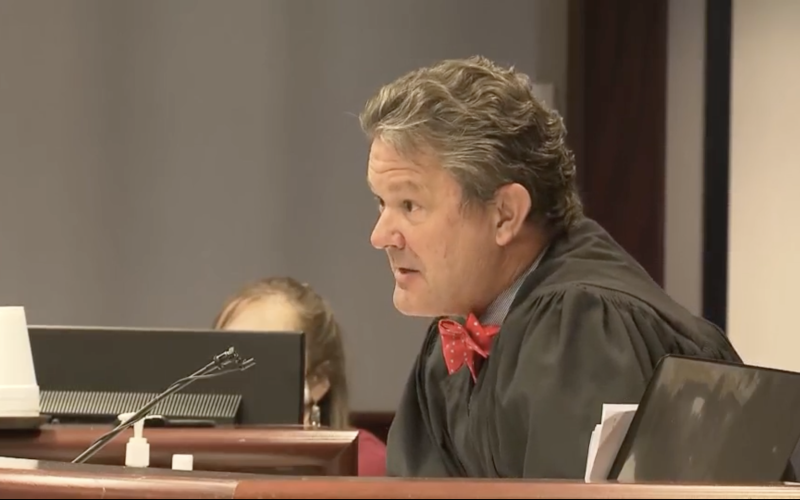 Judge Graham Shirley, Wake County Superior Court. (Image from livestream)