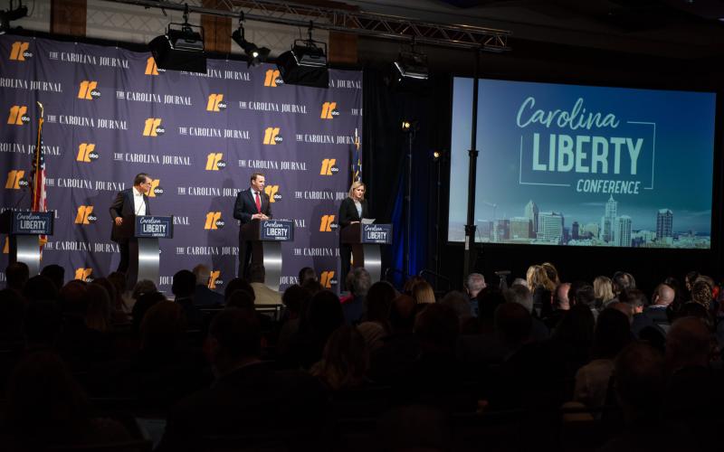 John Locke Foundation’s N.C. Senate Republican Primary Debate at the Carolina Liberty Conference in Raleigh, February 26, 2022. (Image by Maya Reagan, Carolina Journal)