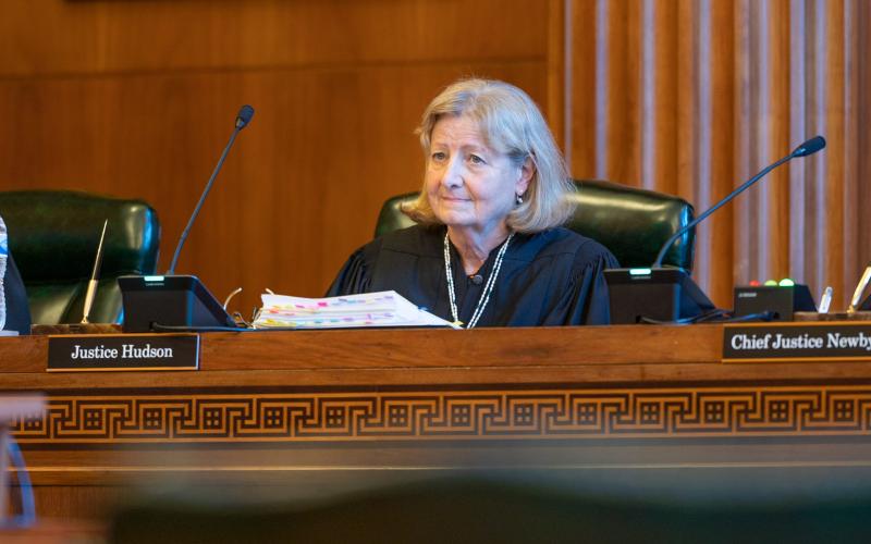Associate Justice Robin Hudson in session at the N.C. Supreme Court. (Photo by Maya Reagan, Carolina Journal)