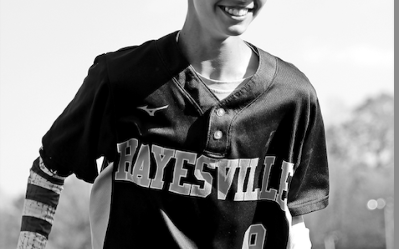 Rebecca Hall • Progress Carter Forbes gets ready to play center field.