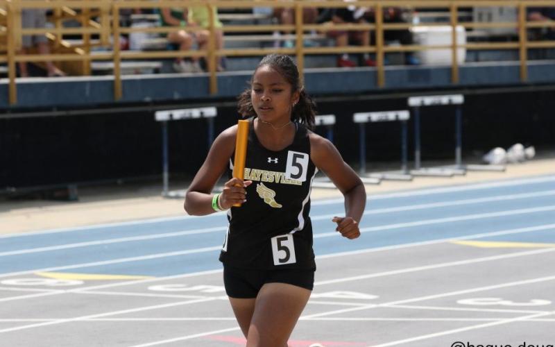 @hague.doug Marley Espinal in the 4x800 state relay race.