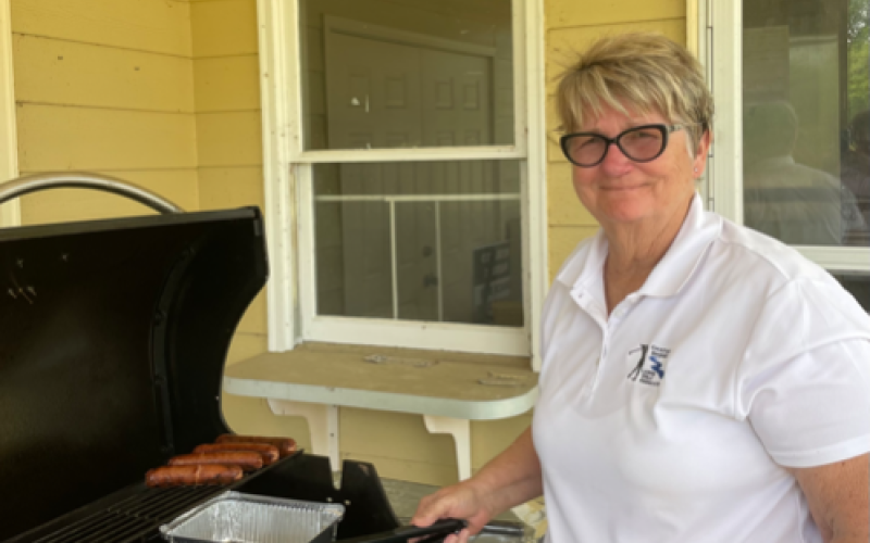 Glenda Geddings is the grill master extraordinare.