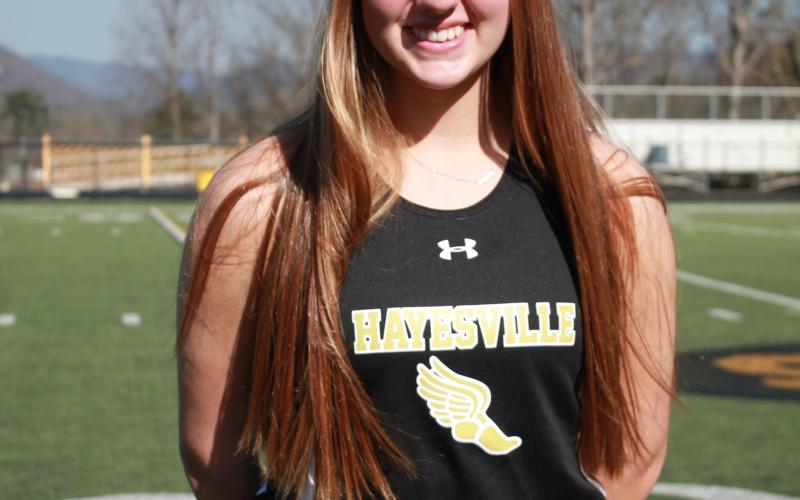Lily Trout finished fourth in the shot put.