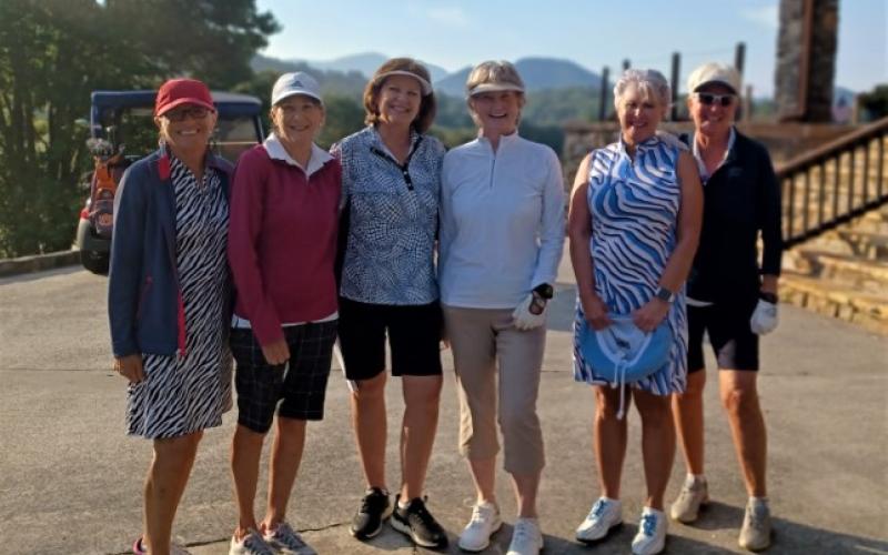 Winners in the League Championship and President’s Cup at Mountain Harbor, from left, are Gloria White, Pat Westbrook, Martha Zimmer, Jean Sullivan, Karen Mussoline and Alison Taylor. Not pictured are Sidney Moser and Paula Stratton.