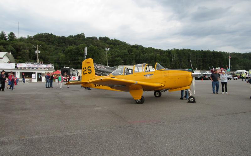 Photo by Linda Hagberg The T 34 on display was offering rides to anyone who wanted to go up after the event came to a close. The plane took off from the airport with passengers 20 times after the show.
