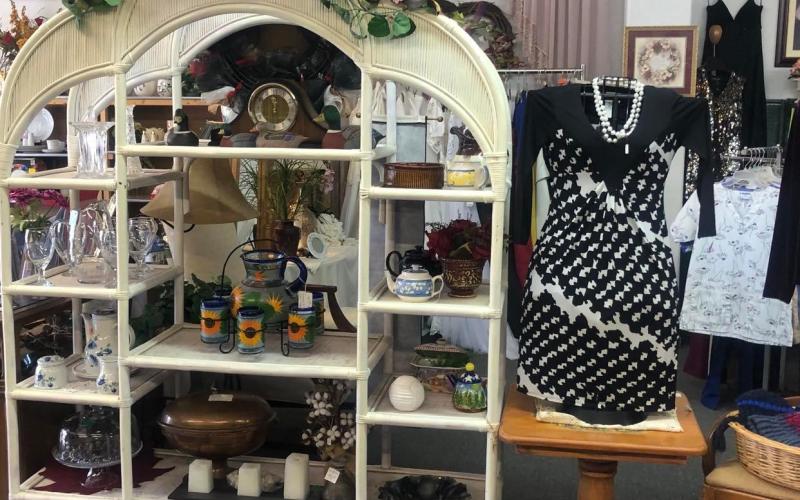 Lorrie Ross • Clay County Progress A REACH Thrift Store display shows the variety of items available.