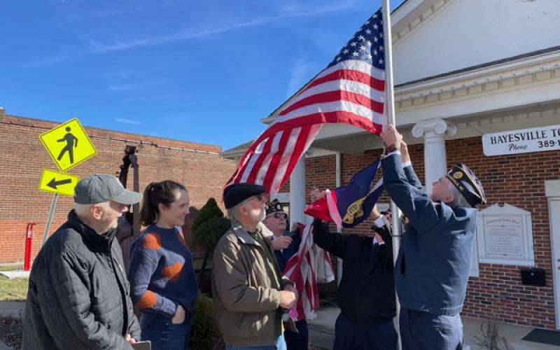 Flag retirement ceremony