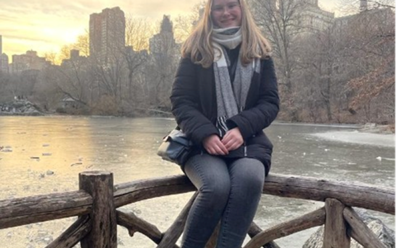 German exchange student Felicia Falk got to visit New York City with her Clay County host family, Dr. Jackie Gottlieb and Lauren Gottlieb.